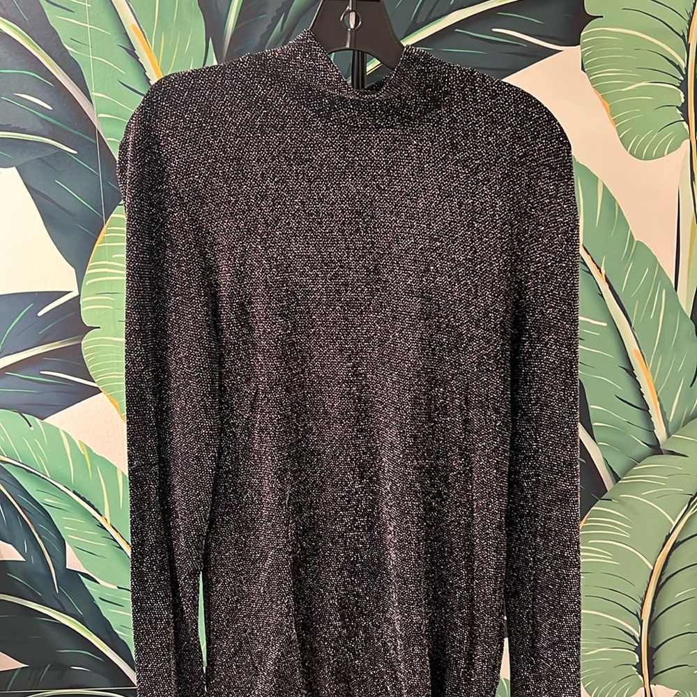 ASOS sparkly mock neck shirt